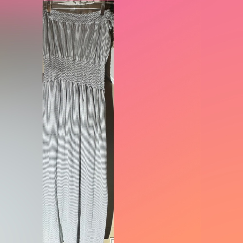 Tube top striped summer dress